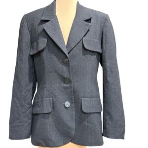 blazer jacket BICCI gray wool S vintage classic academia steampunk retro 70's
